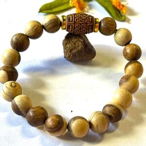 Sandalwood Lucky Cloud Bracelet Round Beaded Stretchy Bracelet Healing Bracelet